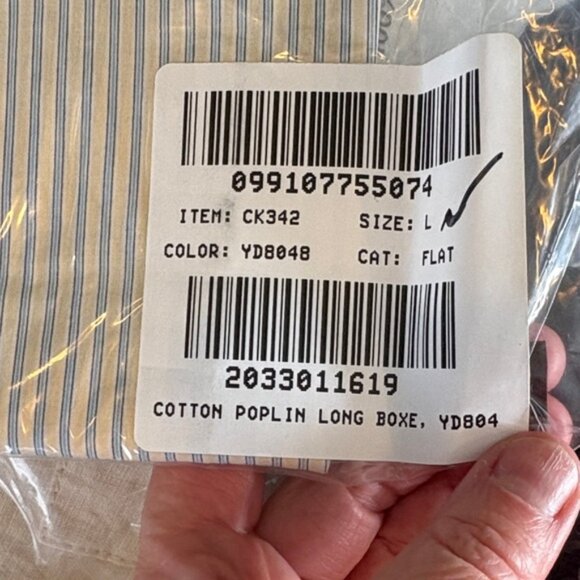 J Crew Women's Cotton poplin long boxer short in stripe Multicolor Large - Picture 2 of 6